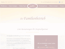 Tablet Screenshot of loeer-bestattungen.de